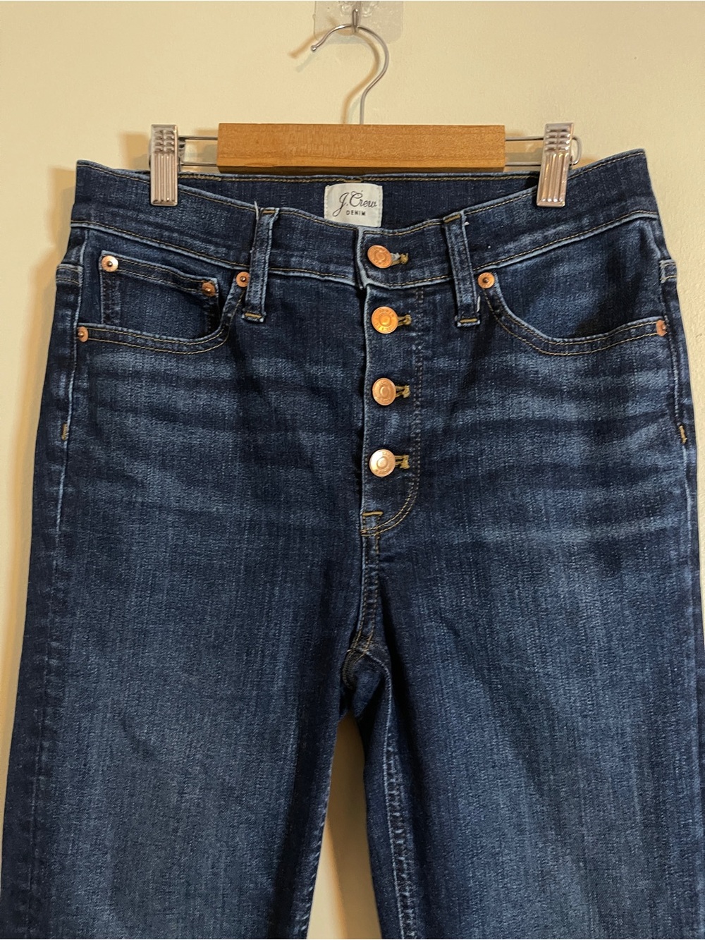 J. Crew Jeans Womens 27 Blue 9” Billie Demi Boot Crop Preppy Classic Chic Denim - Picture 3 of 11